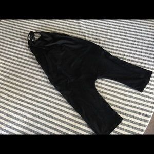 Shein Girls All black halter romper with pockets!